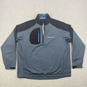 Zero Restriction Jacket Mens‎ XL Blue Tour Series Golf 1/4 Zip Windbreaker